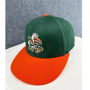 Youth Miami Hurricanes Sebastian Snapback Hat Green Orange NCAA Cap